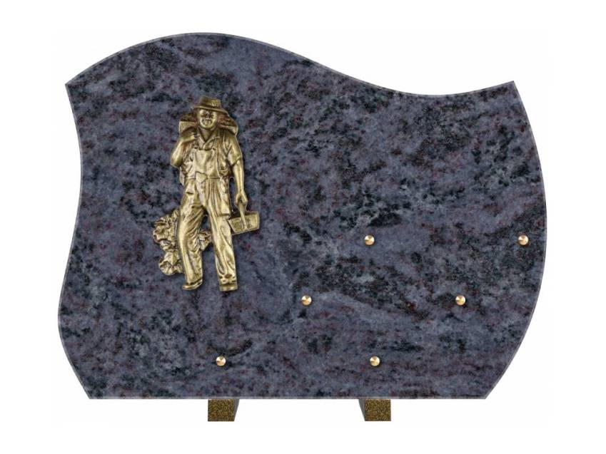 Symbolic aesthetic granite plaque.