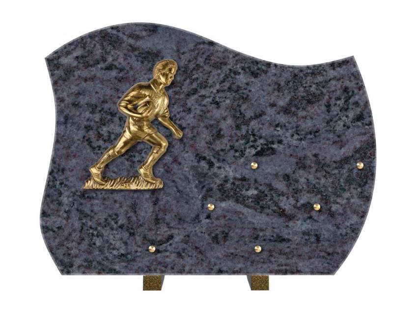 Symbolic aesthetic granite plaque.