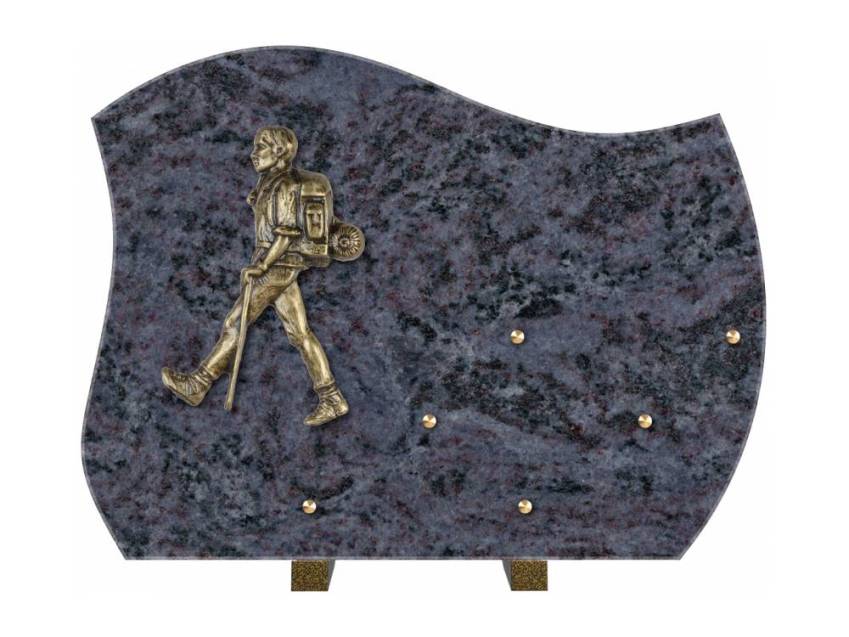 Symbolic aesthetic granite plaque.