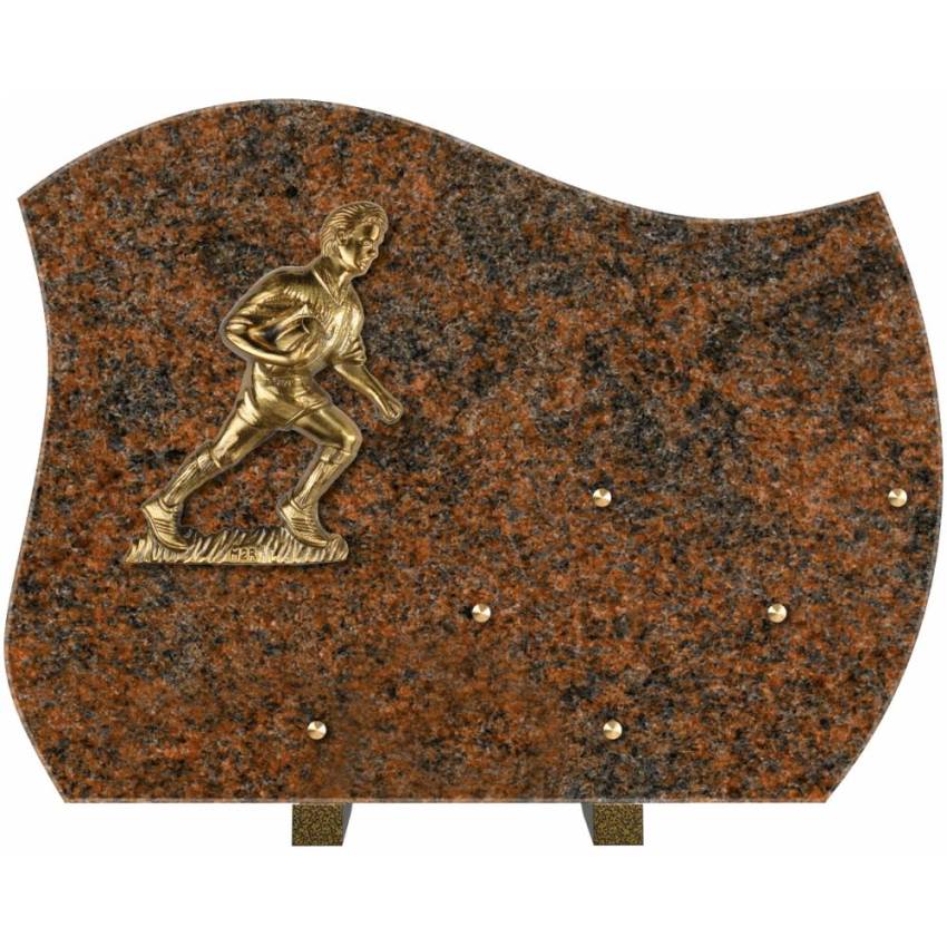 Symbolic aesthetic granite plaque.