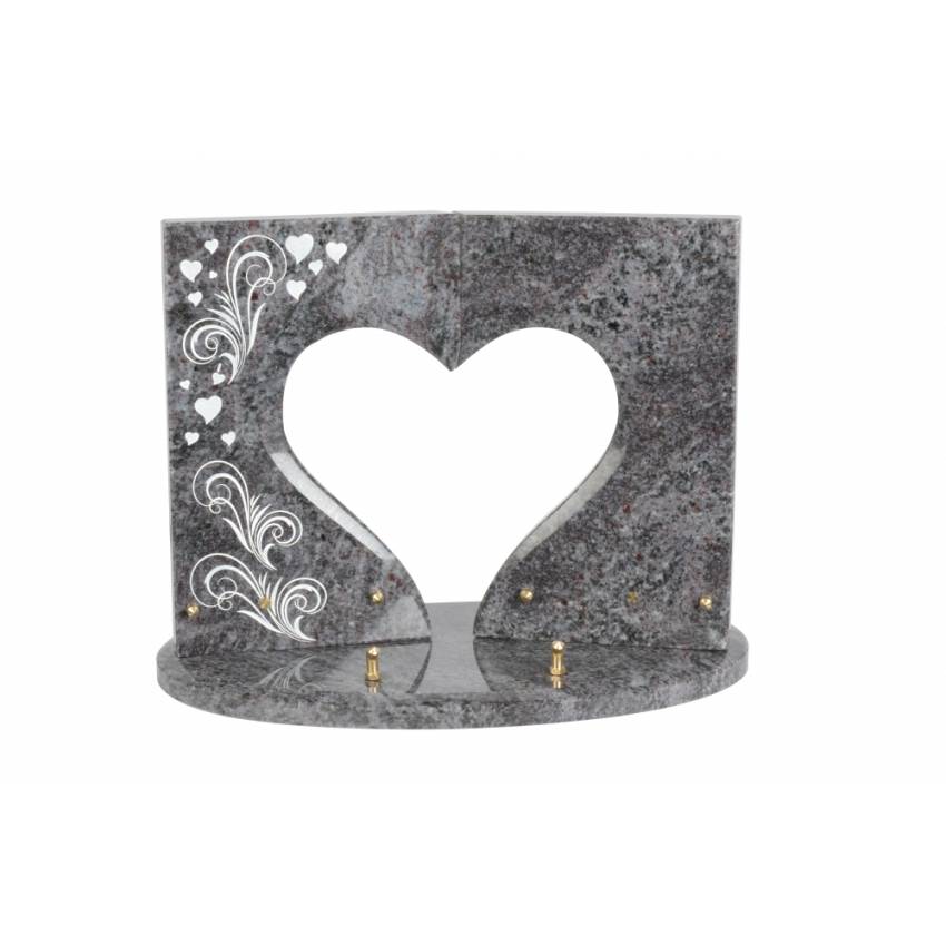 Granite Heart Singular Plaque.