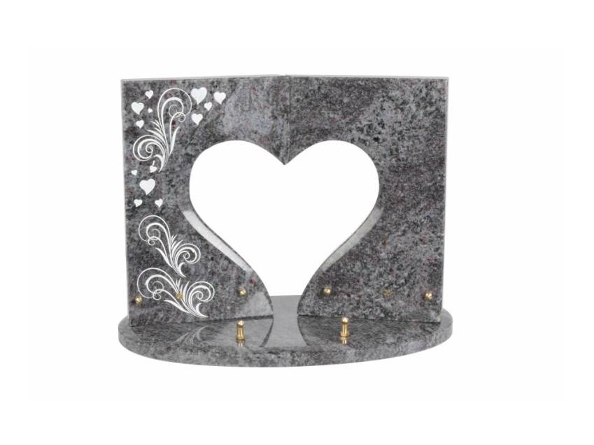 Granite Heart Singular Plaque.