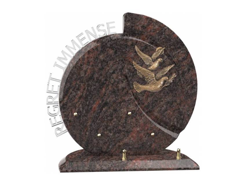 Stylish romantic granite plaque.