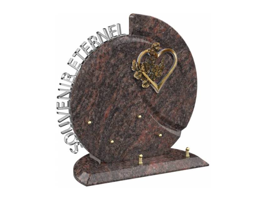 Stylish romantic granite plaque.