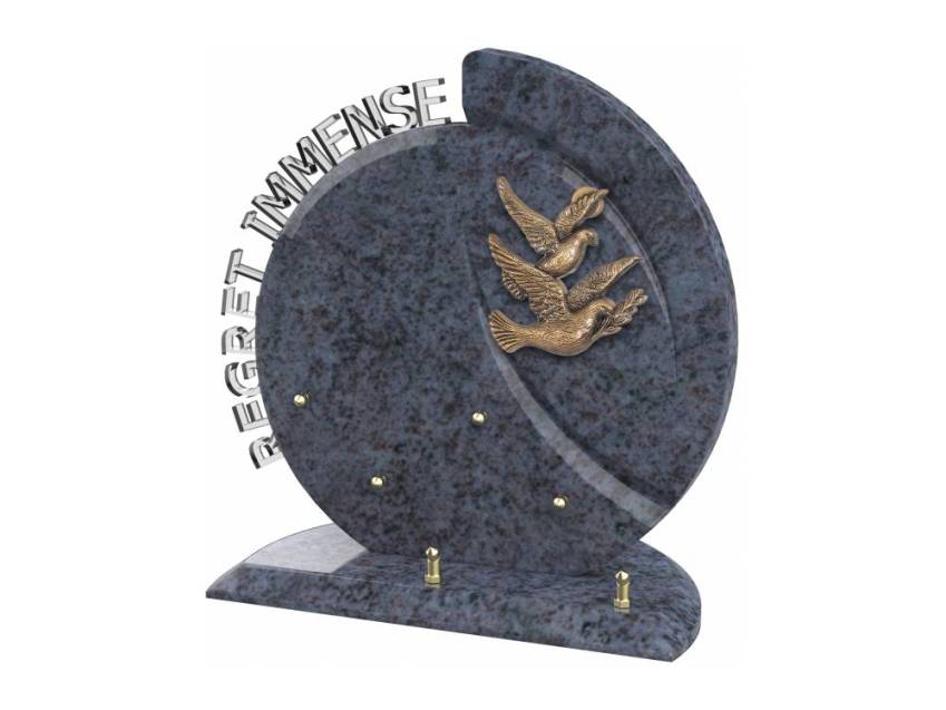 Stylish romantic granite plaque.