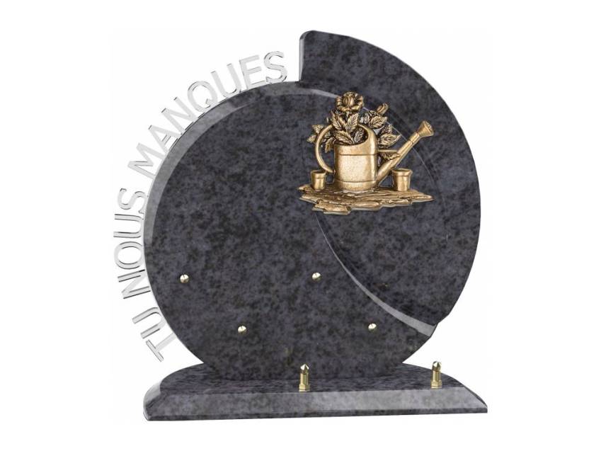 Stylish romantic granite plaque.