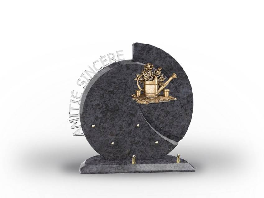 Stylish romantic granite plaque.