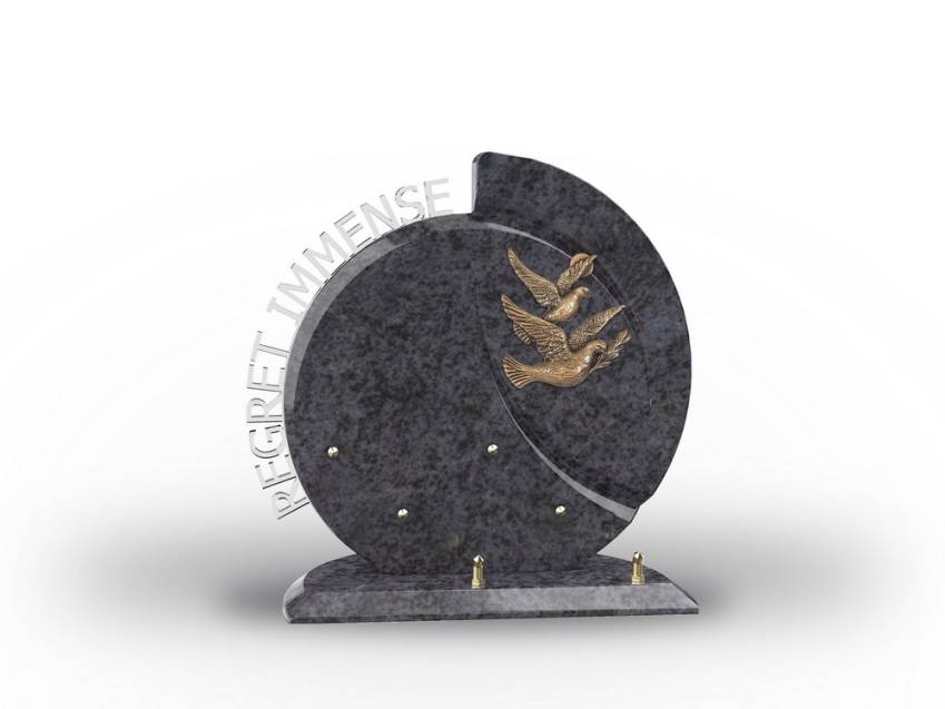 Stylish romantic granite plaque.