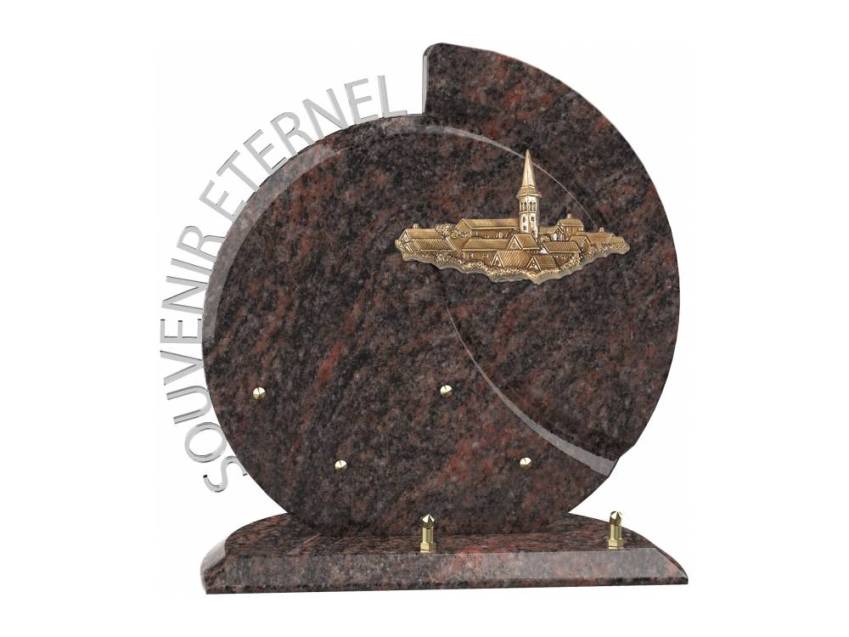 Stylish romantic granite plaque.