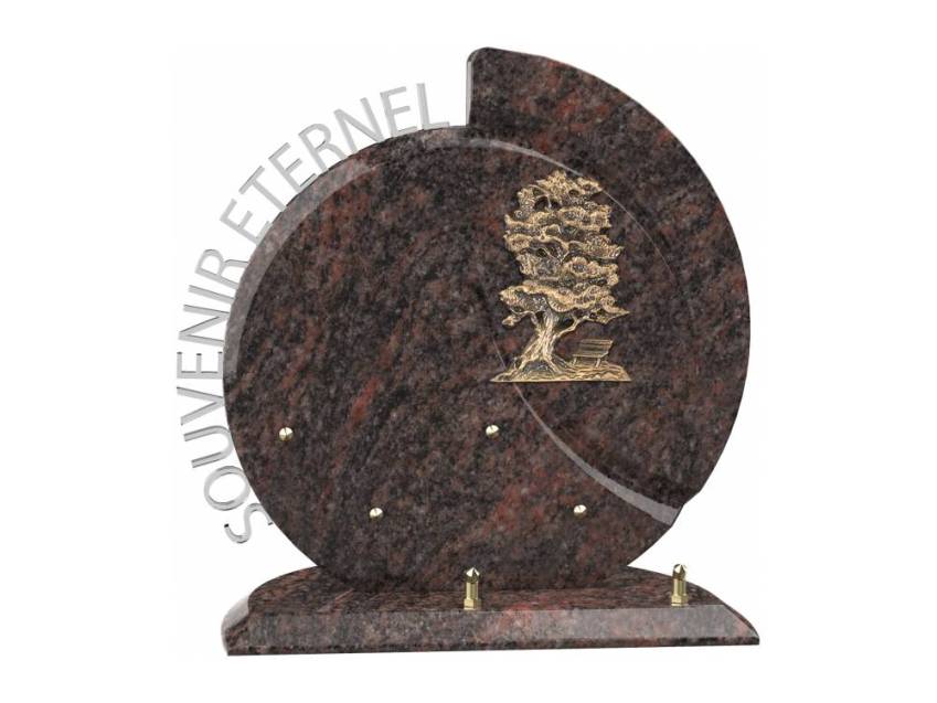 Stylish romantic granite plaque.