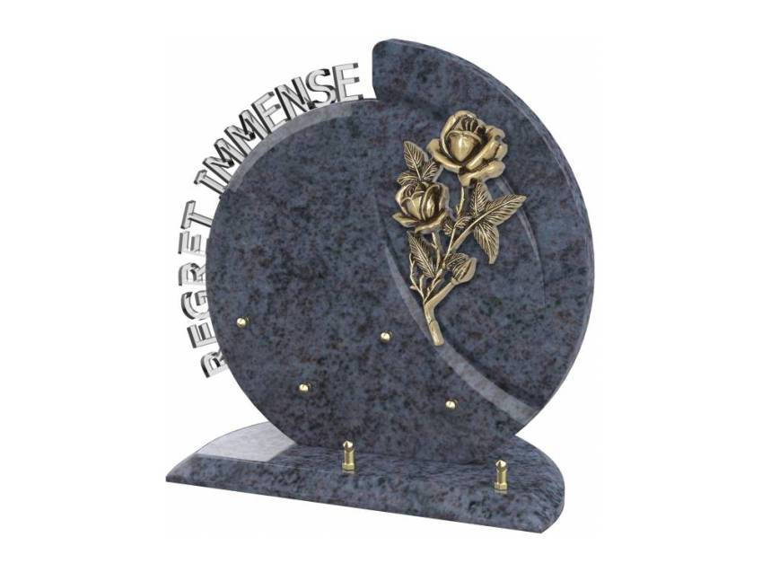 Stylish romantic granite plaque.