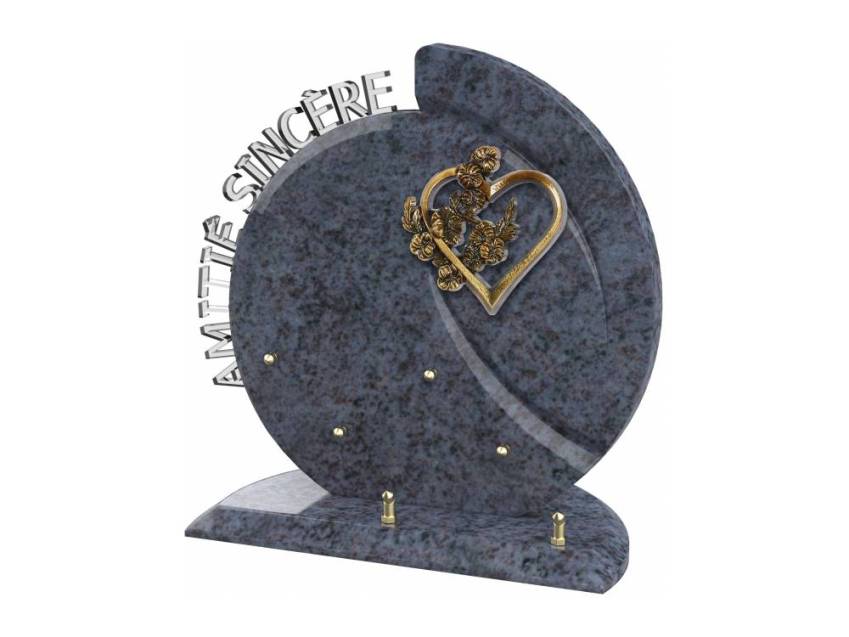 Stylish romantic granite plaque.