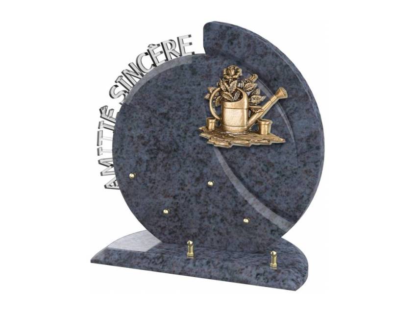 Stylish romantic granite plaque.