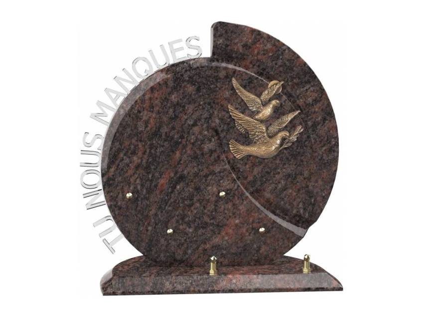 Stylish romantic granite plaque.