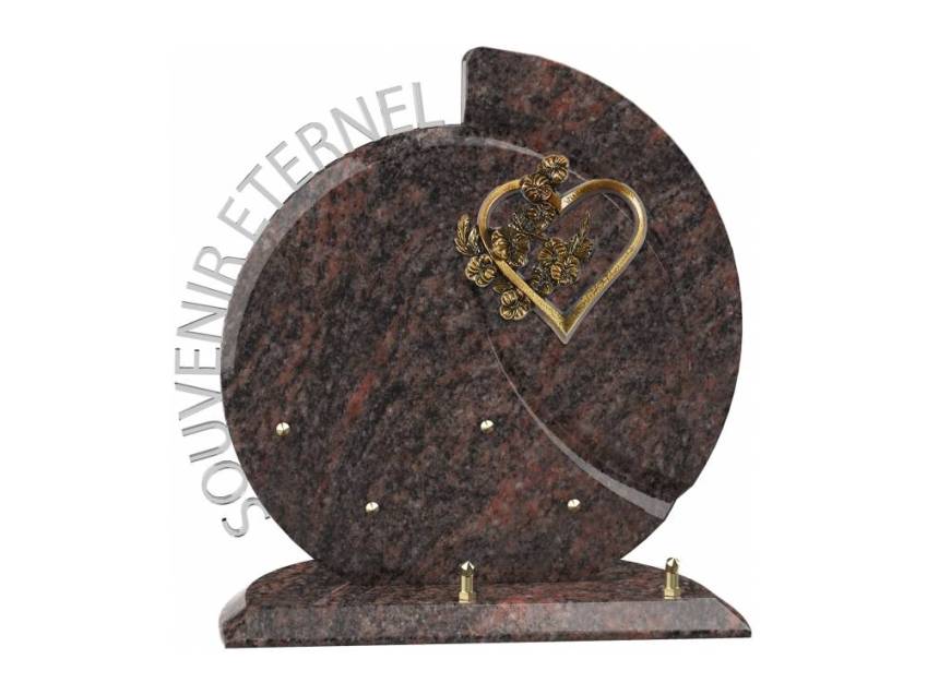 Stylish romantic granite plaque.