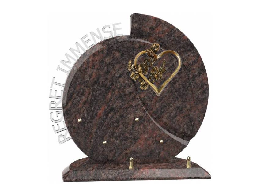 Stylish romantic granite plaque.