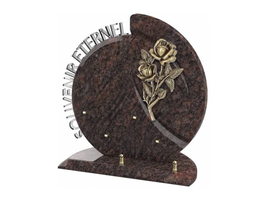 Stylish romantic granite plaque.