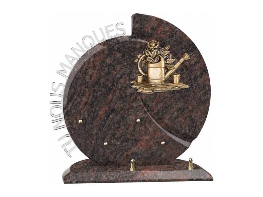 Stylish romantic granite plaque.