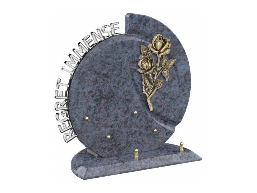 Stylish romantic granite plaque.