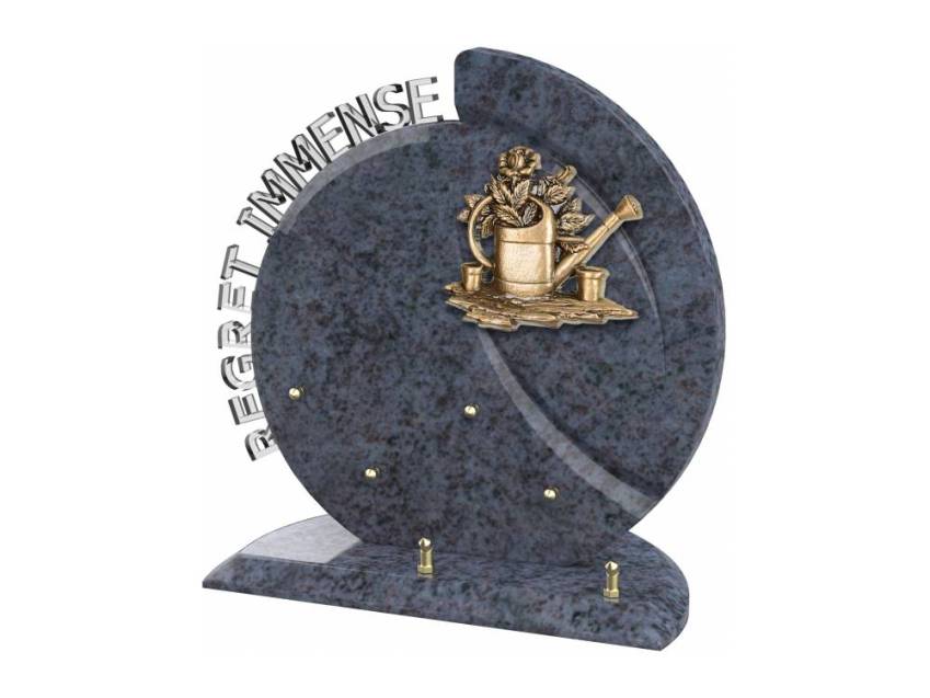 Stylish romantic granite plaque.