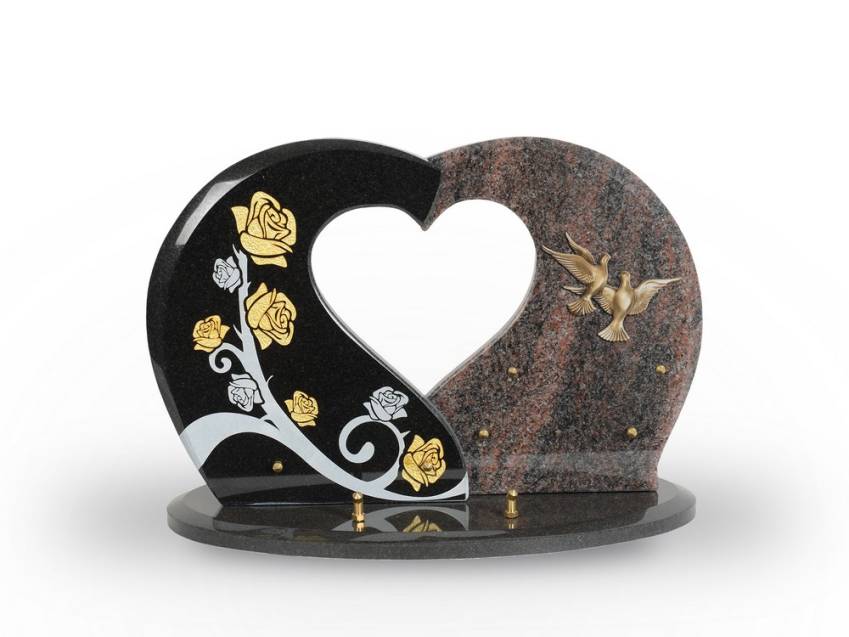 Granite Heart Testimony Plaque.