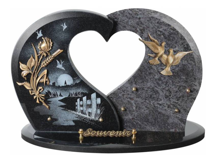 Plaque Granit Coeur estime