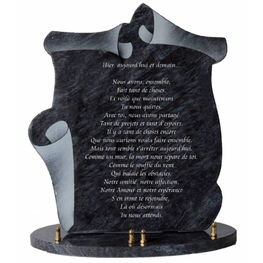 Stylish Granite Memorial Plaque.