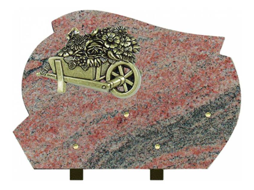 Traditional infinite granite plaque.