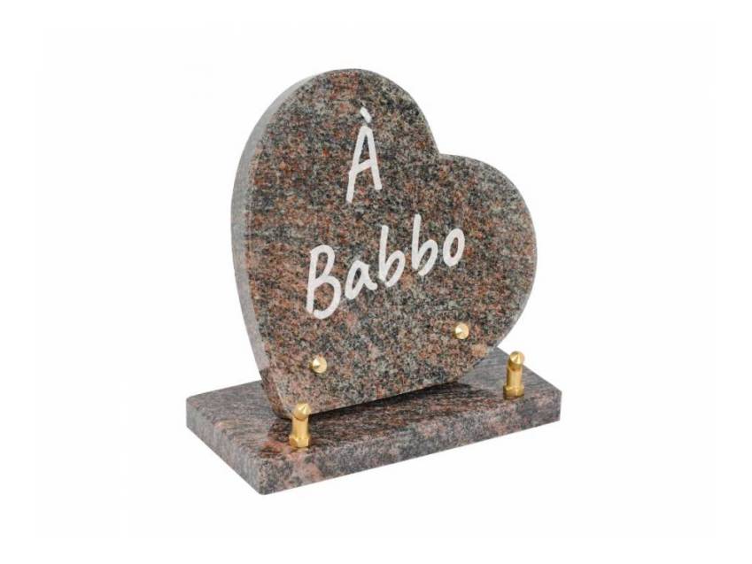 Sensitive Heart Granite Plaque.