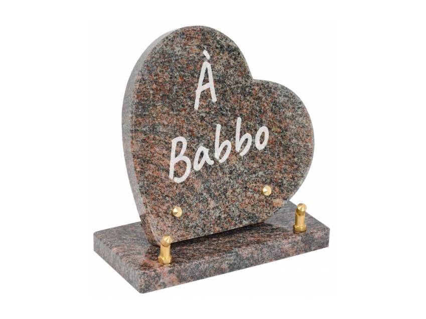 Sensitive Heart Granite Plaque.