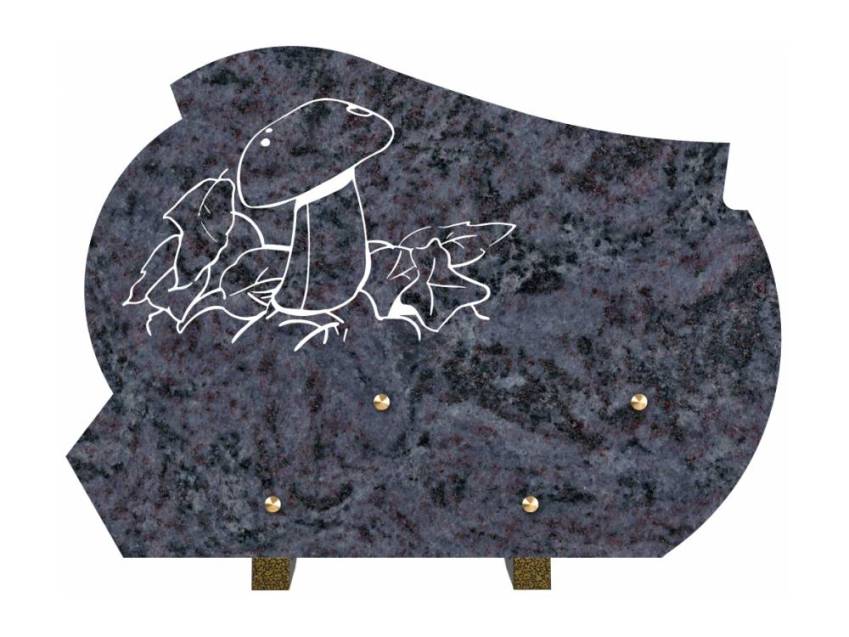 Handmade sensitive granite plaque.