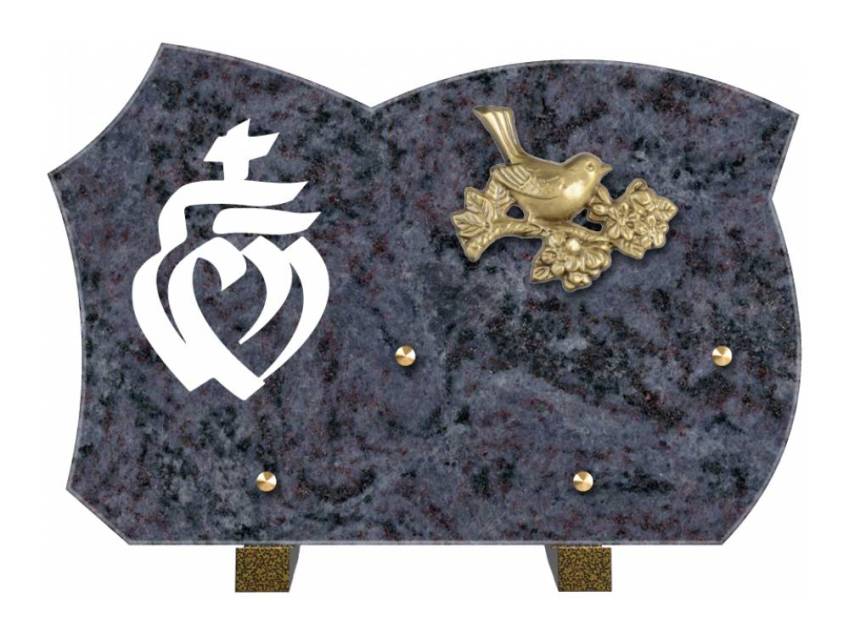 Handmade granite plaque and symbolic.