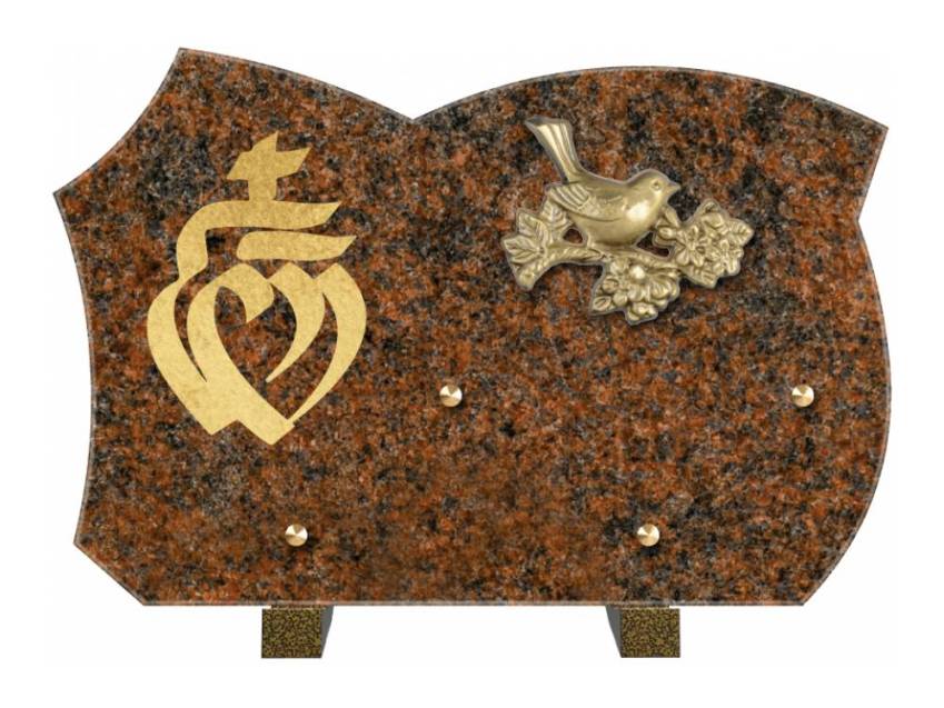 Handmade granite plaque and symbolic.