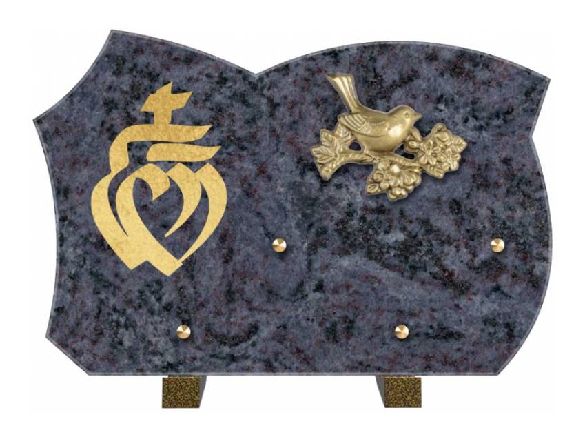 Handmade granite plaque and symbolic.