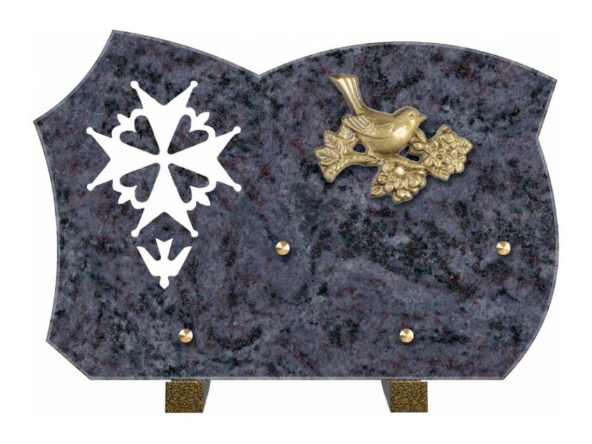 Handmade granite plaque and symbolic.