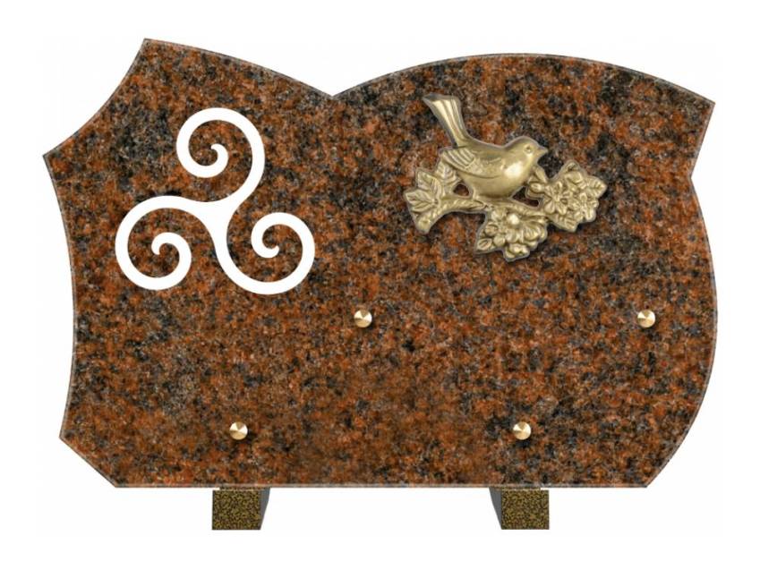 Handmade granite plaque and symbolic.