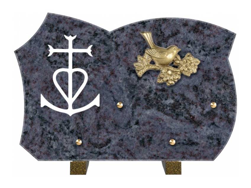 Handmade granite plaque and symbolic.