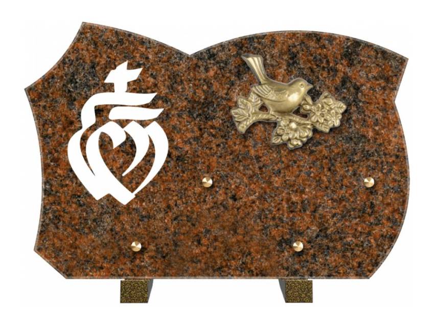 Handmade granite plaque and symbolic.