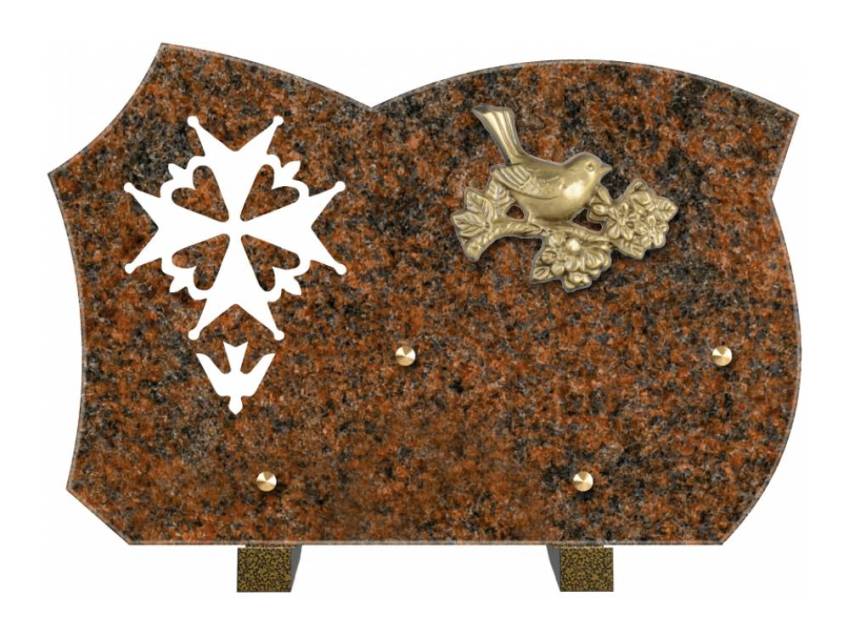 Handmade granite plaque and symbolic.