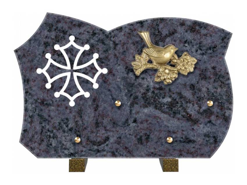 Handmade granite plaque and symbolic.