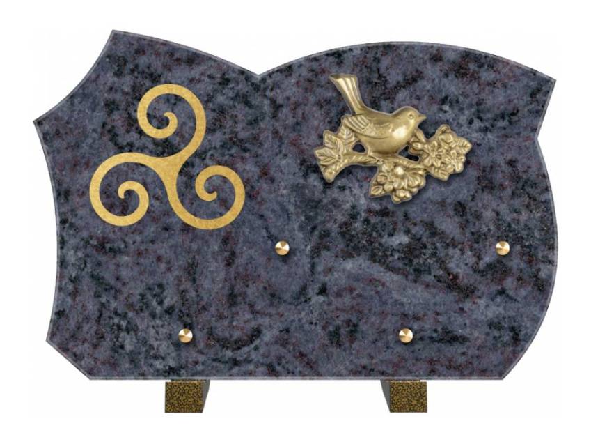 Handmade granite plaque and symbolic.