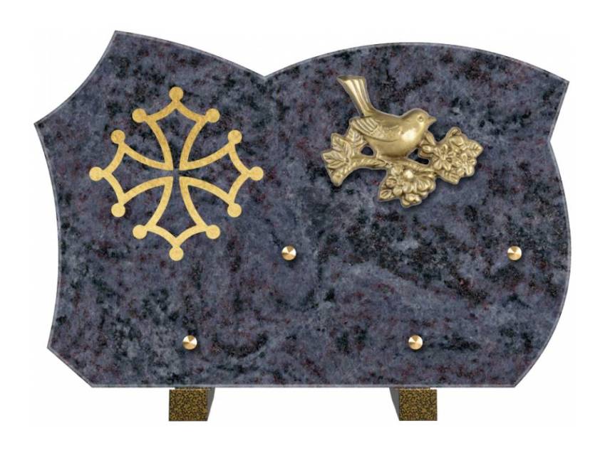 Handmade granite plaque and symbolic.