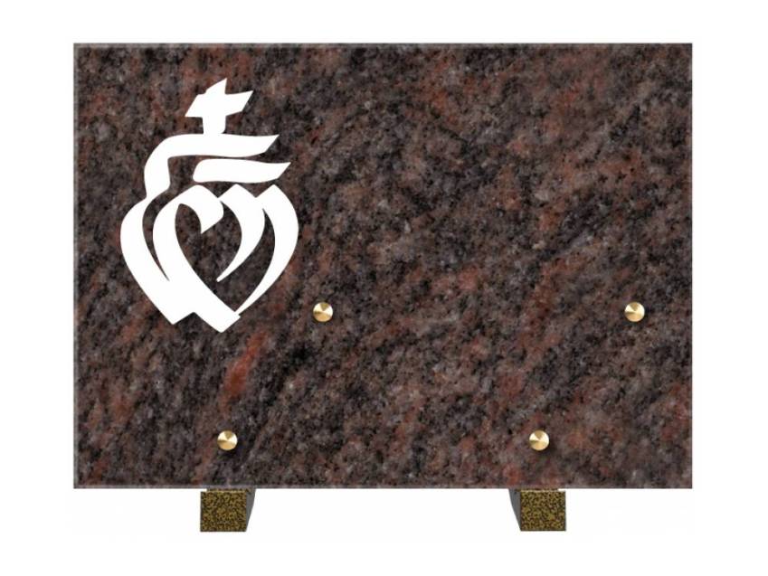 Rectangular granite plaque. Rectangular of honor.