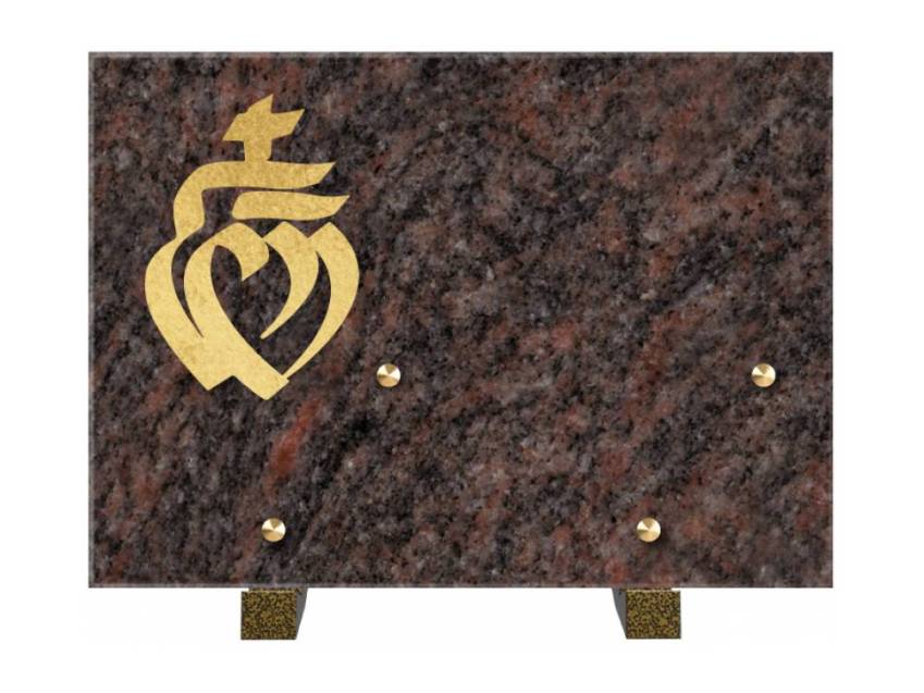 Rectangular granite plaque. Rectangular of honor.