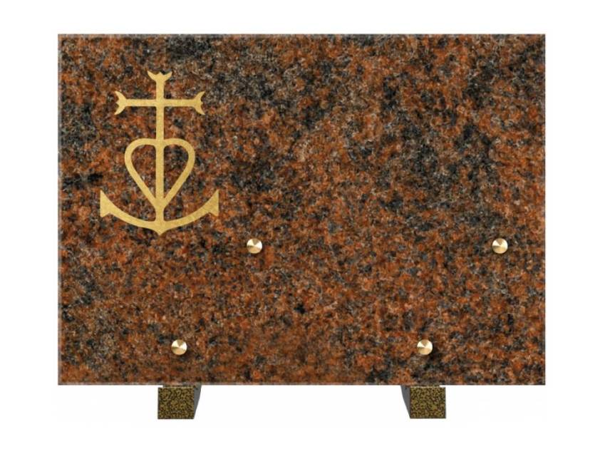 Rectangular granite plaque. Rectangular of honor.