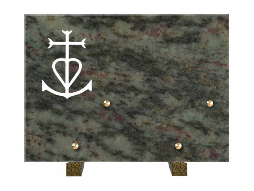 Rectangular granite plaque. Rectangular of honor.