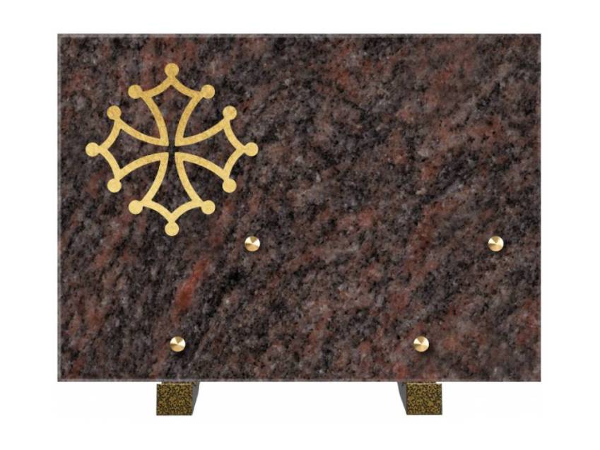 Rectangular granite plaque. Rectangular of honor.