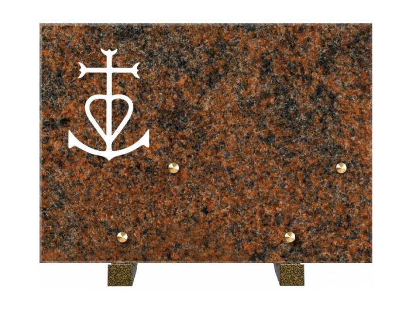 Rectangular granite plaque. Rectangular of honor.