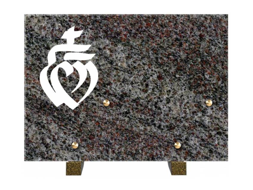 Rectangular granite plaque. Rectangular of honor.