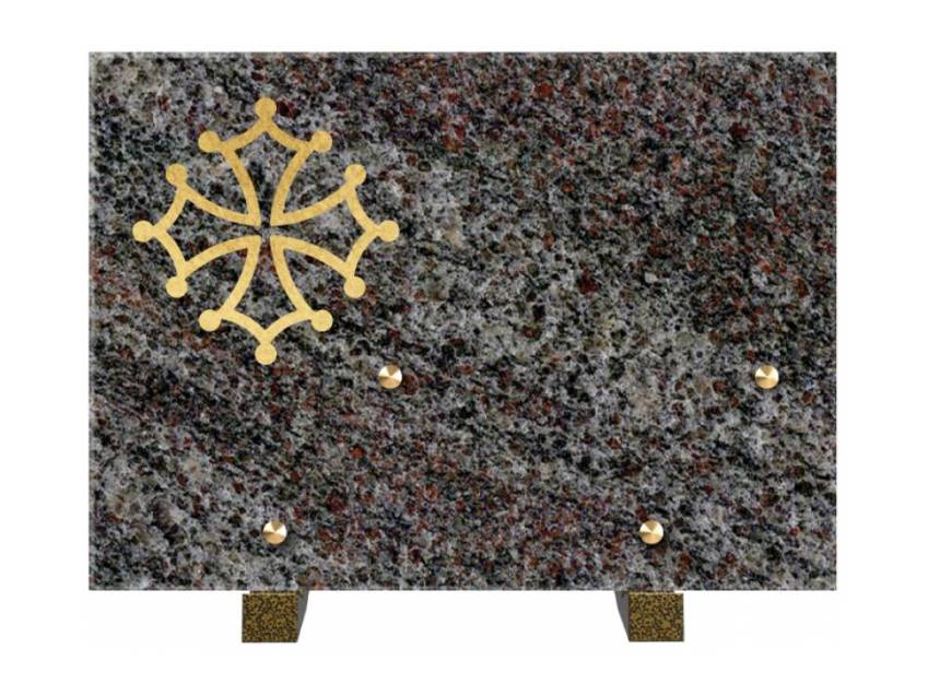 Rectangular granite plaque. Rectangular of honor.